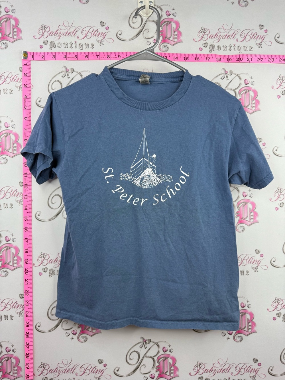 Gildan Blue St. Peter School Short Sleeve Tee